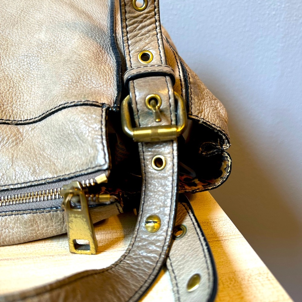 STEVEN BY STEVE MADDEN GRAY 100% LEATHER BAG. - Picture 8 of 15
